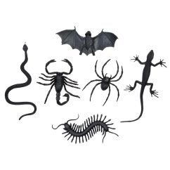  Muoviset mustat ötökät, 6 kpl