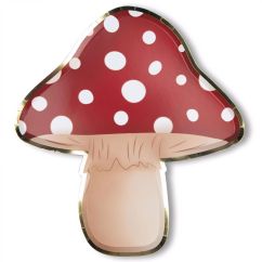  Paperilautaset - Kärpässieni, 23×25 cm, 8 kpl